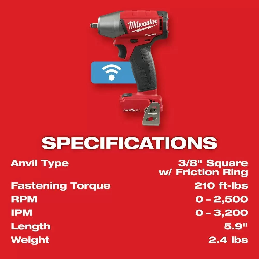 Milwaukee Pre-Sale 2758-20 M18 FUEL 18V 3/8 Compact Impact Wrench Kit - Bare Tool