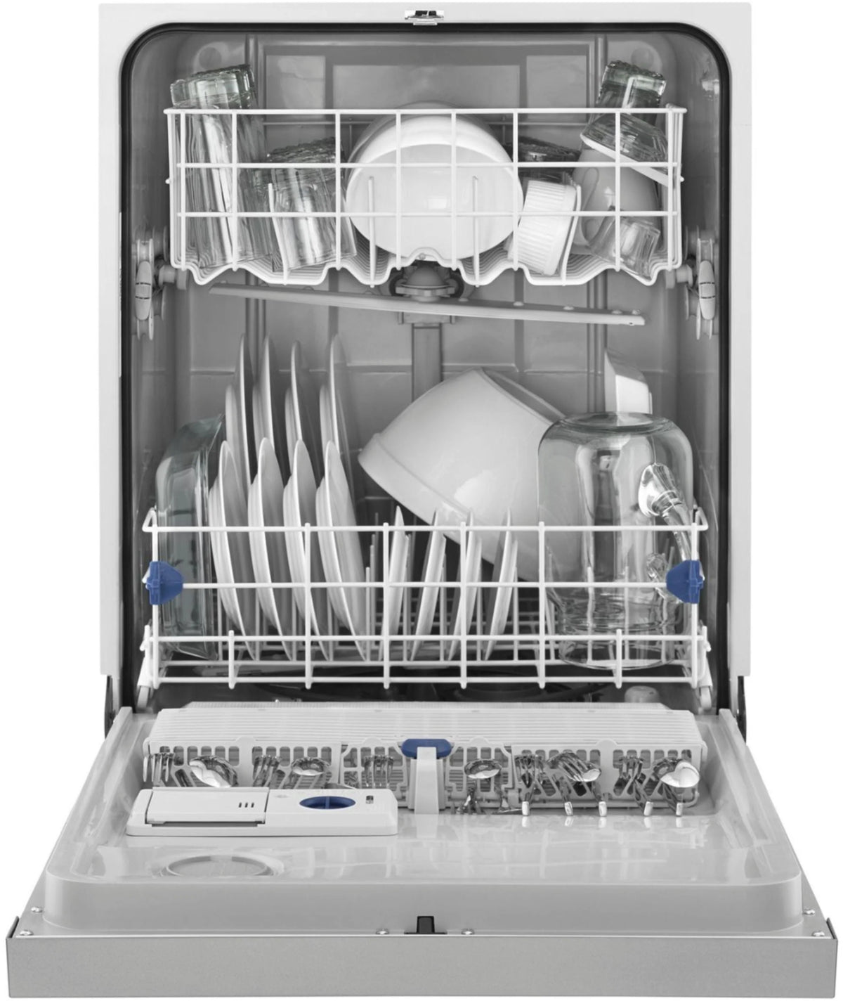 Whirlpool - 24 Front Control Tall Tub Built-In Dishwasher - Black