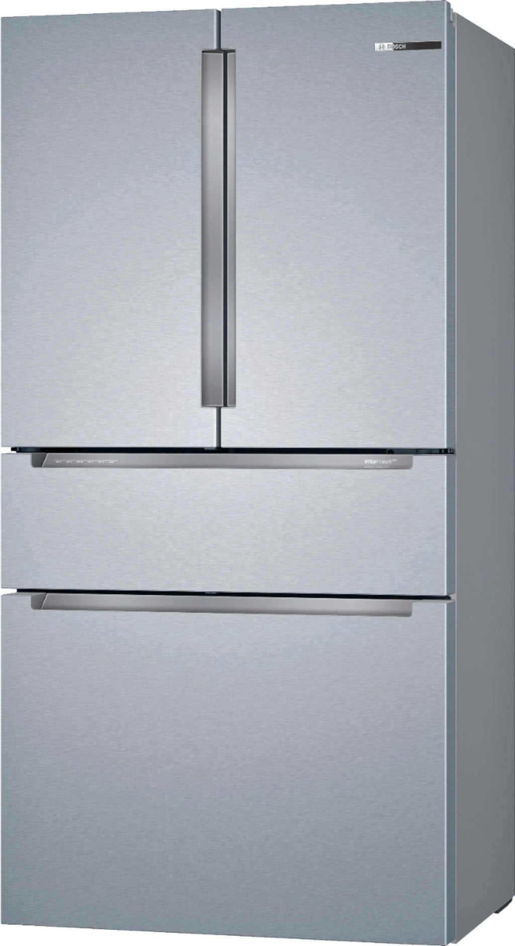 Bosch - 800 Series 20.5 Cu. Ft. 4-Door French Door Counter-Depth Smart Refrigerator - Stainless steel