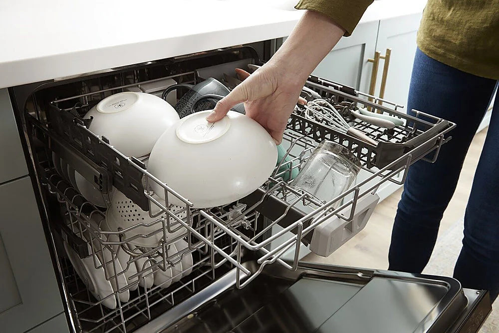 Whirlpool - 24 Top Control Built-In Dishwasher with Stainless Steel Tub, Large Capacity & 3rd Rack, 47 dBA - Stainless steel