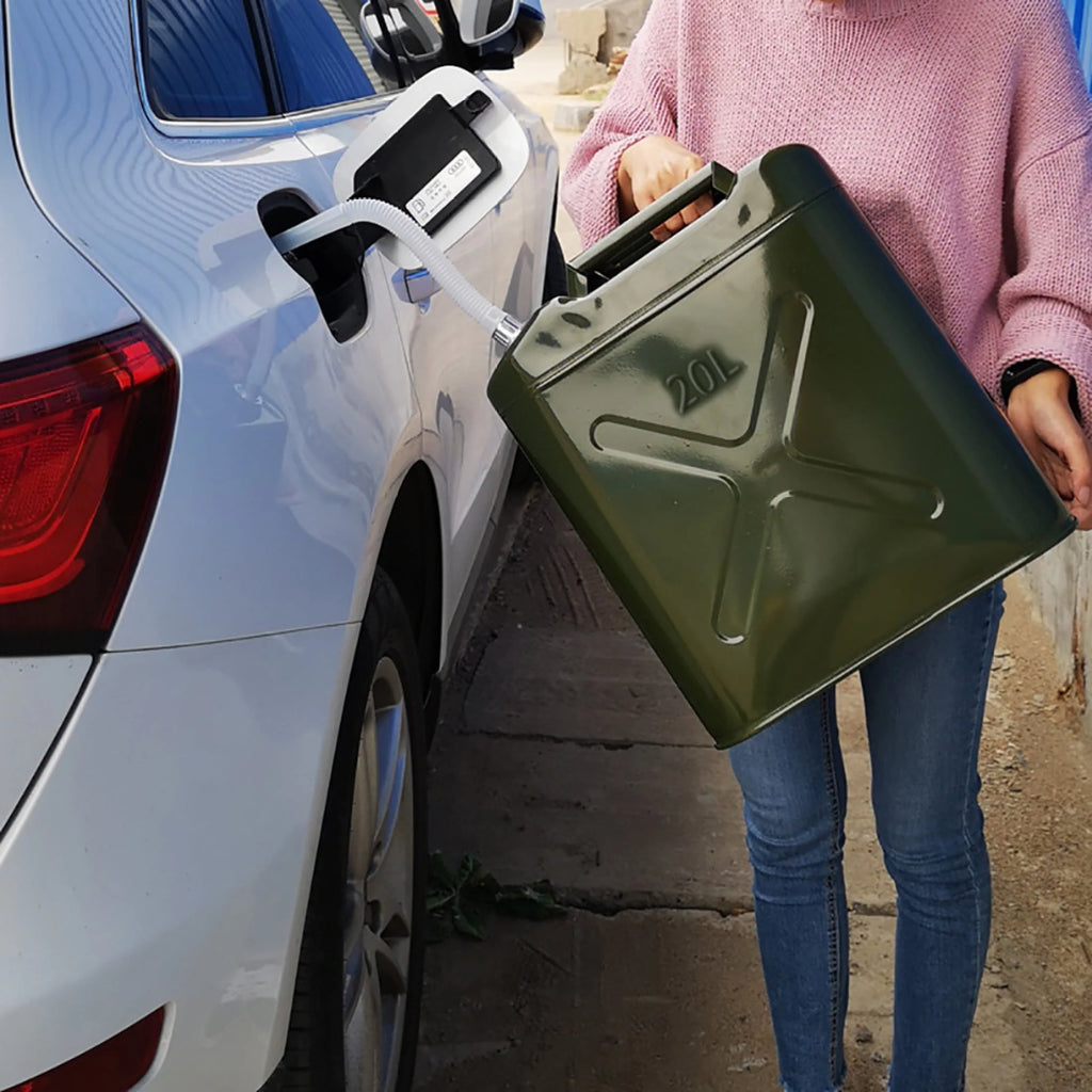 MoreChioce 10L Green Metal Jerry Can Store Container for Petrol Oil Water Alcohol