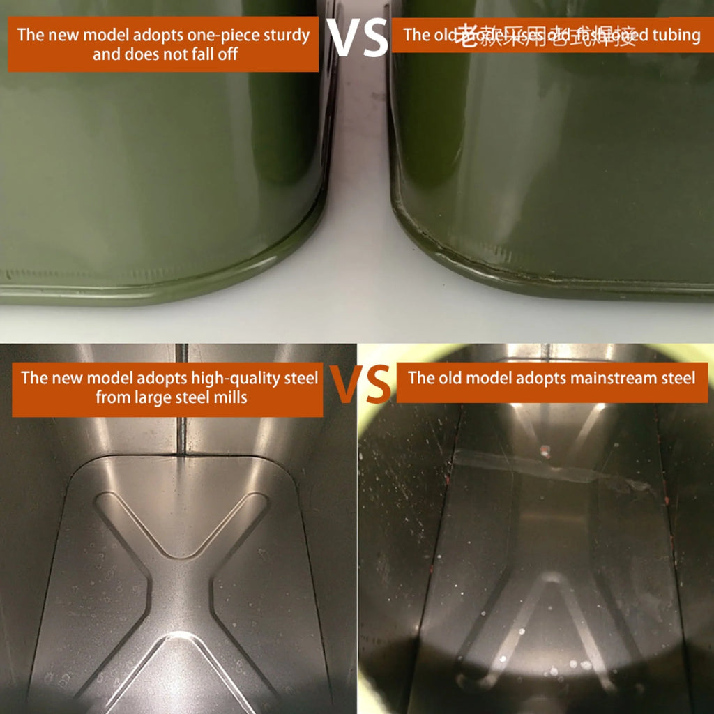 MoreChioce 10L Green Metal Jerry Can Store Container for Petrol Oil Water Alcohol