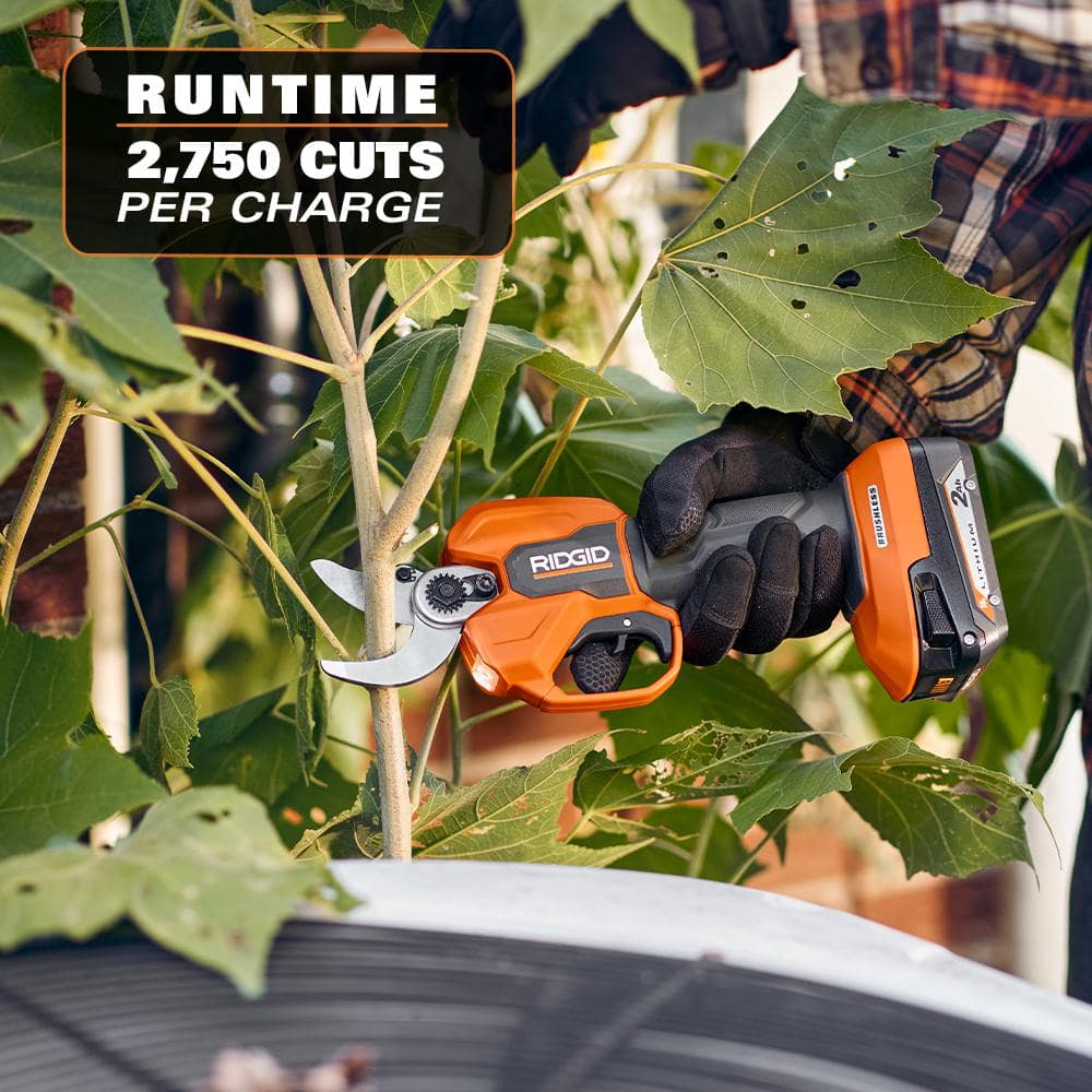 18V Brushless Cordless Battery Pruner with 2.0 Ah Battery and Charger R01301K