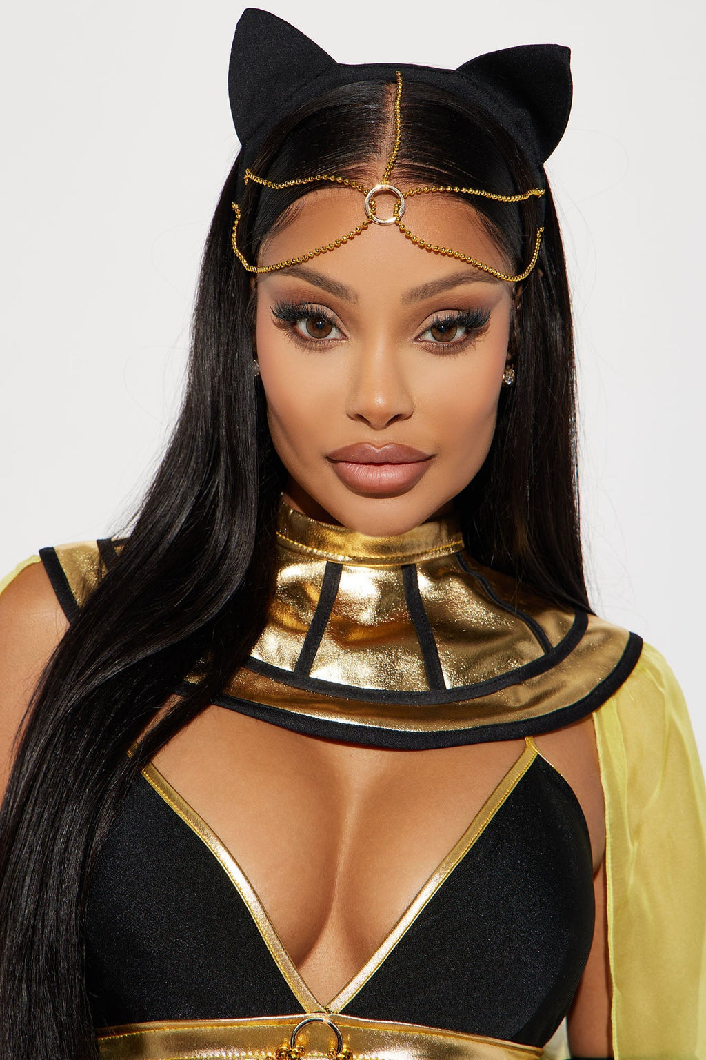 Egyptian Queen Costume Set with Cape and Headpiece, Four Piece