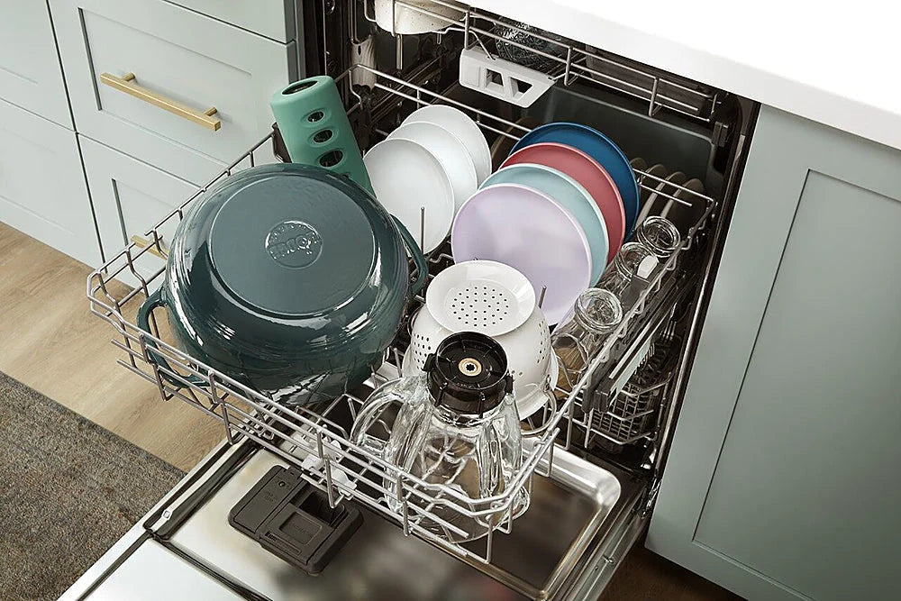 Whirlpool - 24 Top Control Built-In Dishwasher with Stainless Steel Tub, Large Capacity & 3rd Rack, 47 dBA - Stainless steel