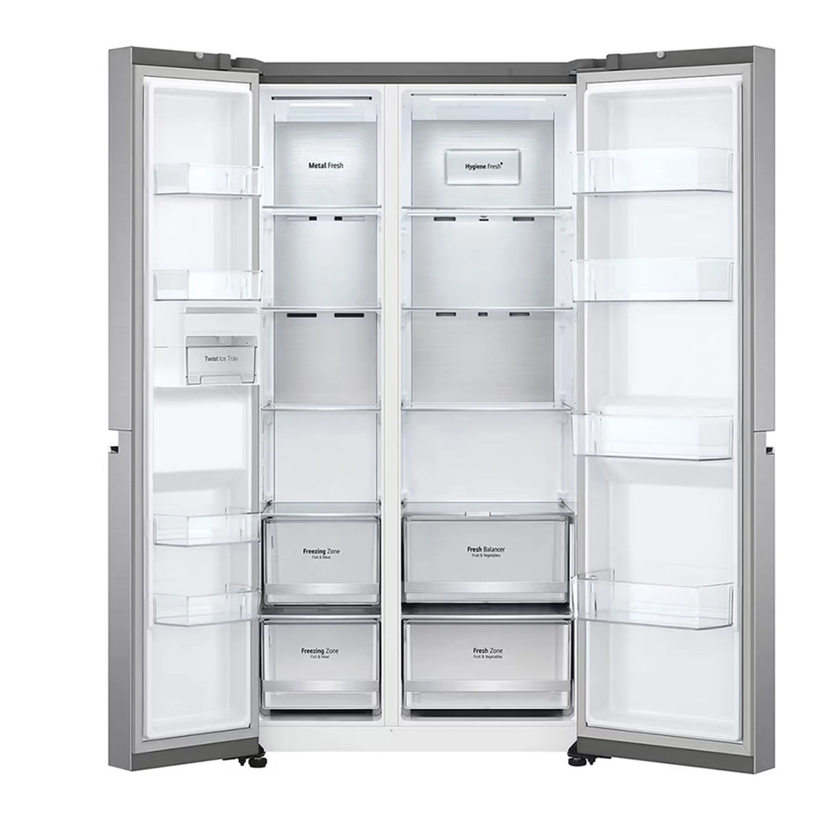 24.5 Cu. Ft. Side-by-Side Refrigerator Inverter with Convenient Interior