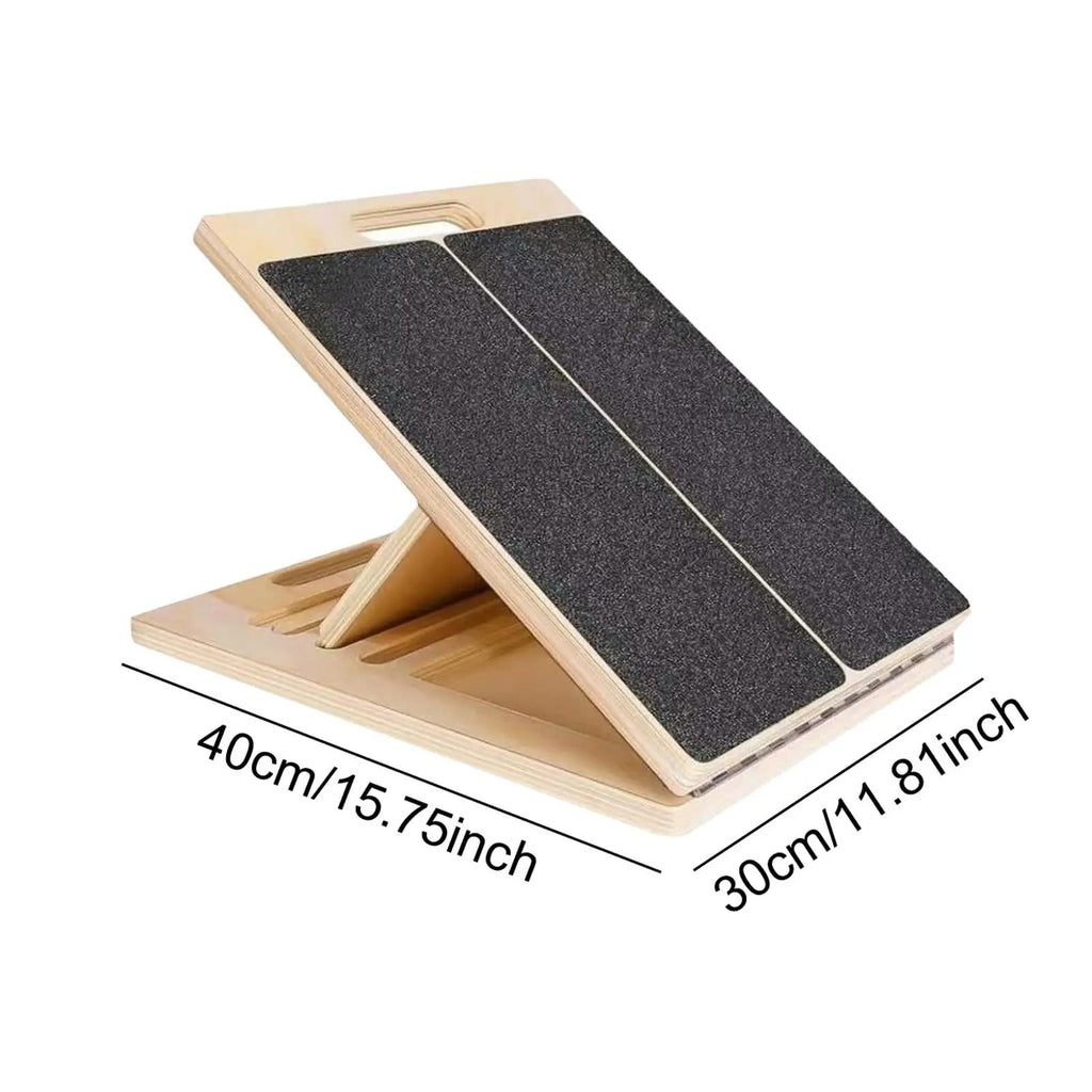 Adjustable Incline Calf Stretcher Board with Textured Grip and Foldable  Design