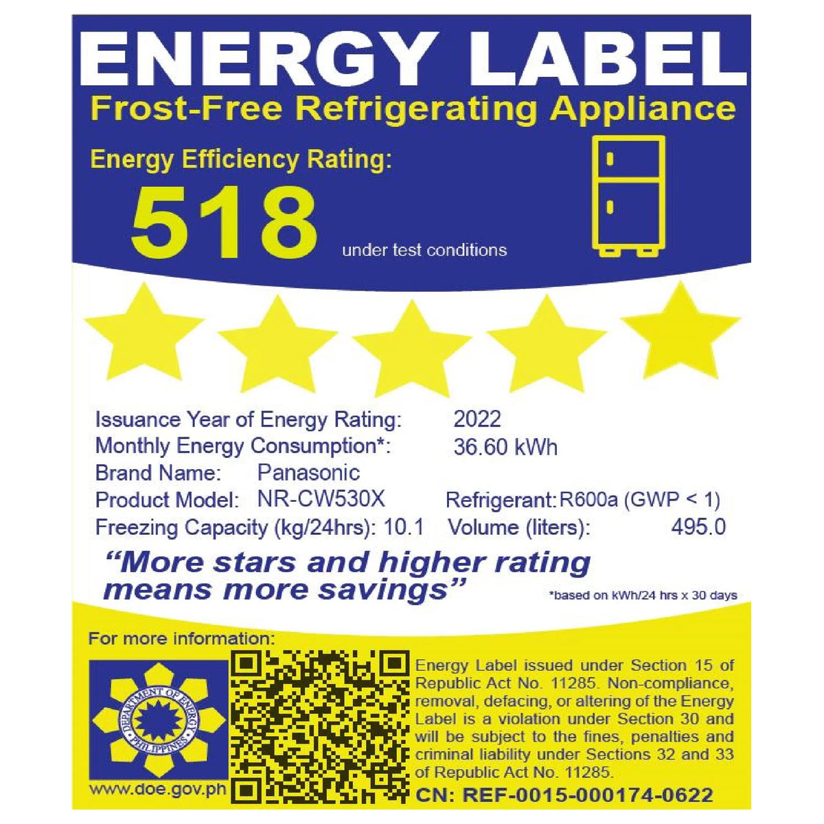 17.4 Cu. Ft. French Door Refrigerator Inverter