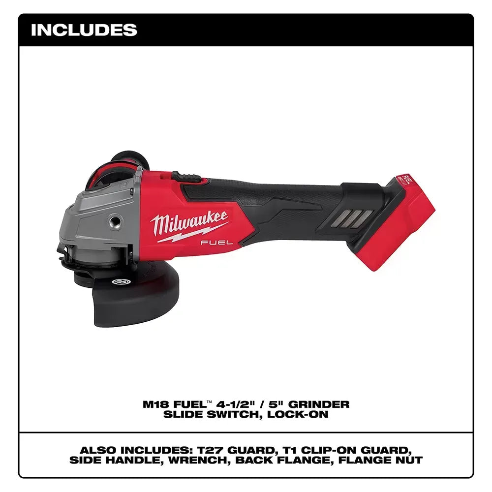 Milwaukee Pre-Sale 2881-20 M18 FUEL 4-1/2 / 5 Grinder Slide Switch Lock-On - Bare Tool