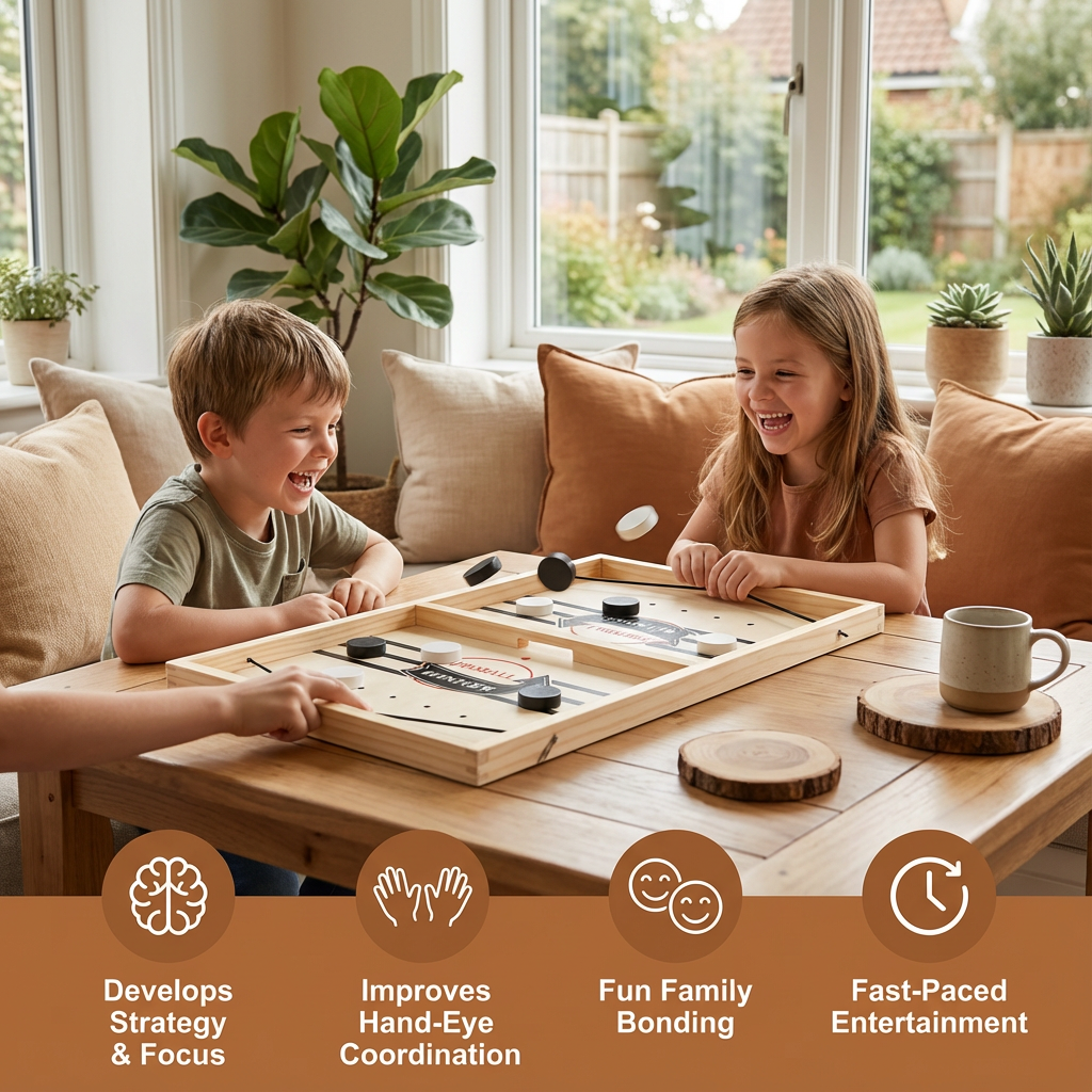 Catapult Chess Game with Wooden Board and Dual Launch Mechanism