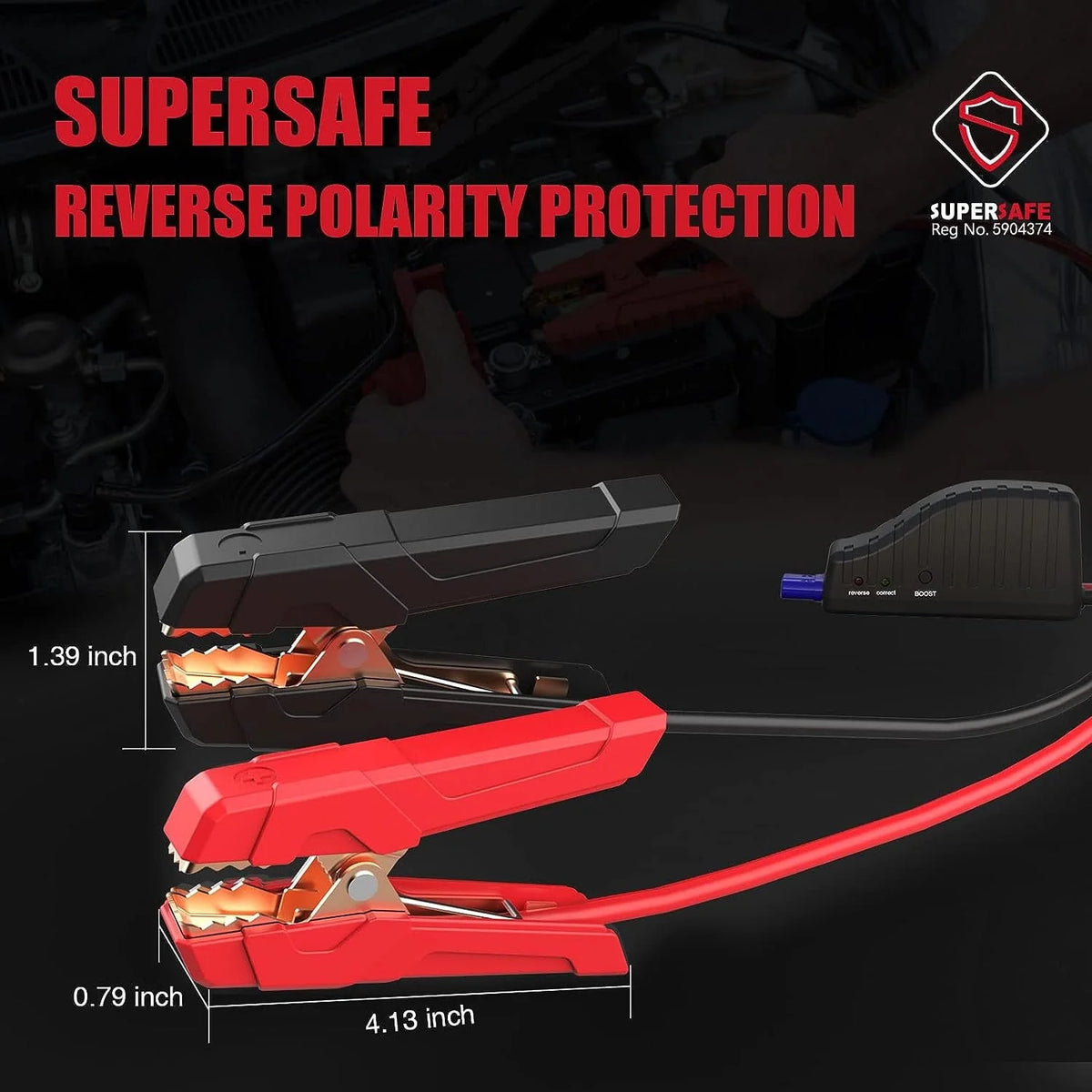 GOOLOO GP3000 Car Jump Starter,3000A Peak Jump Pack(Up to 9.0L Gas and 7.0L Diesel Engine)with USB Quick Charge,Portable 12V Lithium Battery Booster Box Car Starter