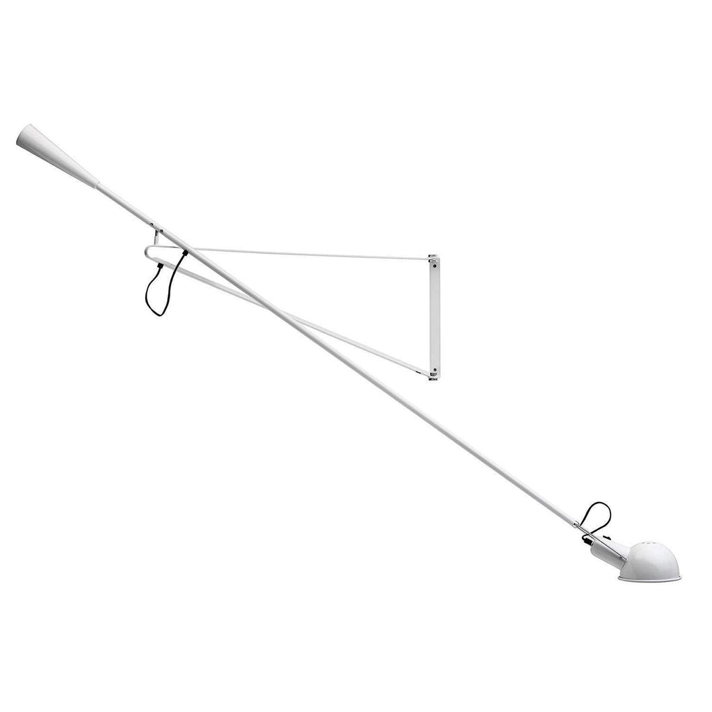 Adjustable Wall Lamp with Swinging Arm and Cast Iron Counterweight, 80.7  inches