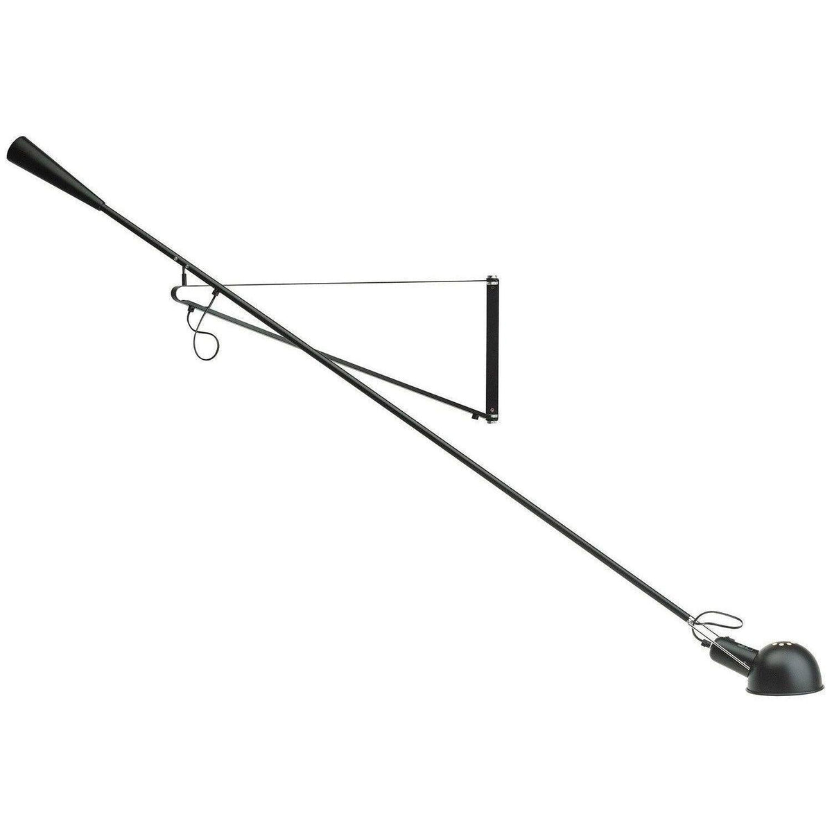 Adjustable Wall Lamp with Swinging Arm and Cast Iron Counterweight, 80.7  inches
