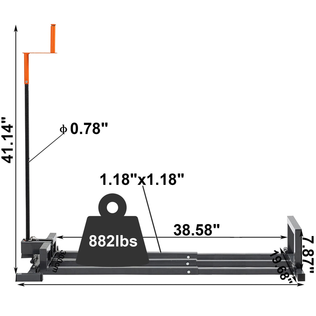 WIILAYOK Lawn Mower Lift Jack with Manual Handle & Power Tool,Riding Telescopic Lift with 882 Lbs Weight Capacity for Garden Tractors Lawn Mowers