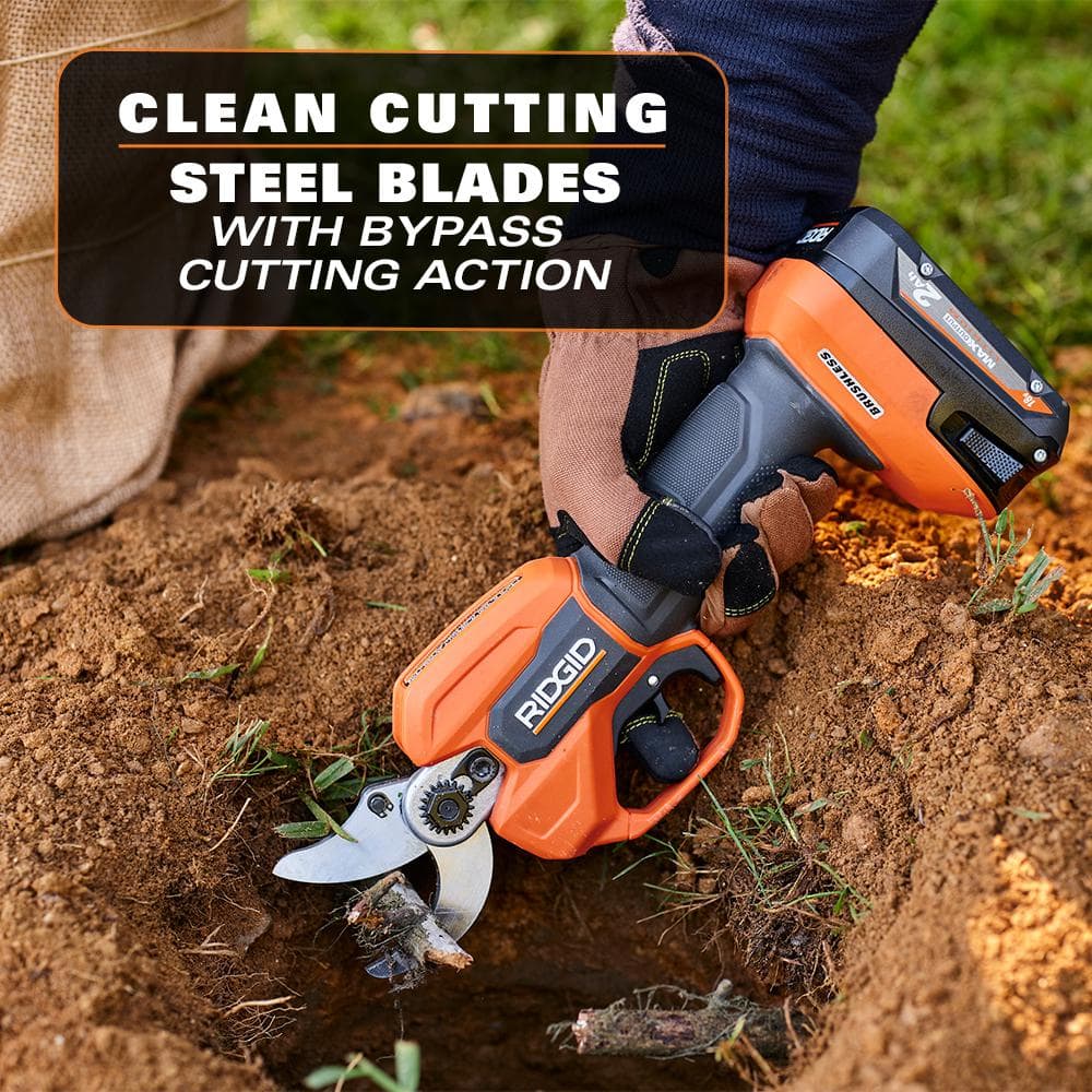 18V Brushless Cordless Battery Pruner with 2.0 Ah Battery and Charger R01301K