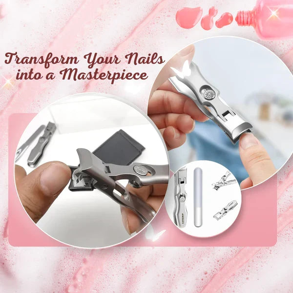 Carbon Steel Nail Cutter with Wide Jaw Opening and Built-In Catcher,  Self-Locking