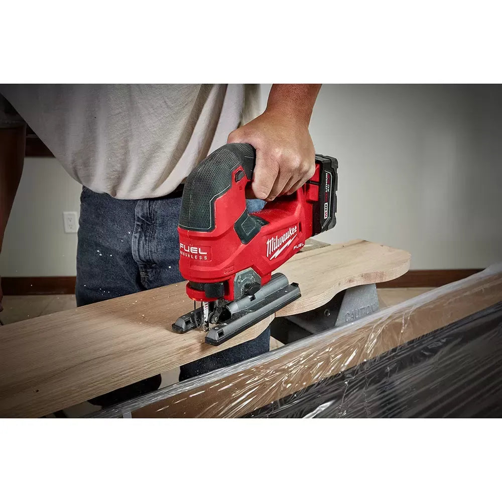 Milwaukee 48-11-1852JS M18 18V 5AH 2-Pack Batteries w/ M18 FUEL Jig Saw