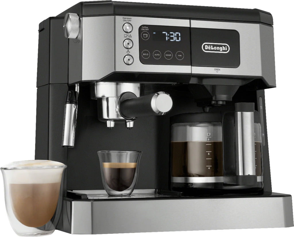 De'Longhi - Digital All-in-One Combination Coffee and Espresso Machine - Black and Stainless Steel COM530M