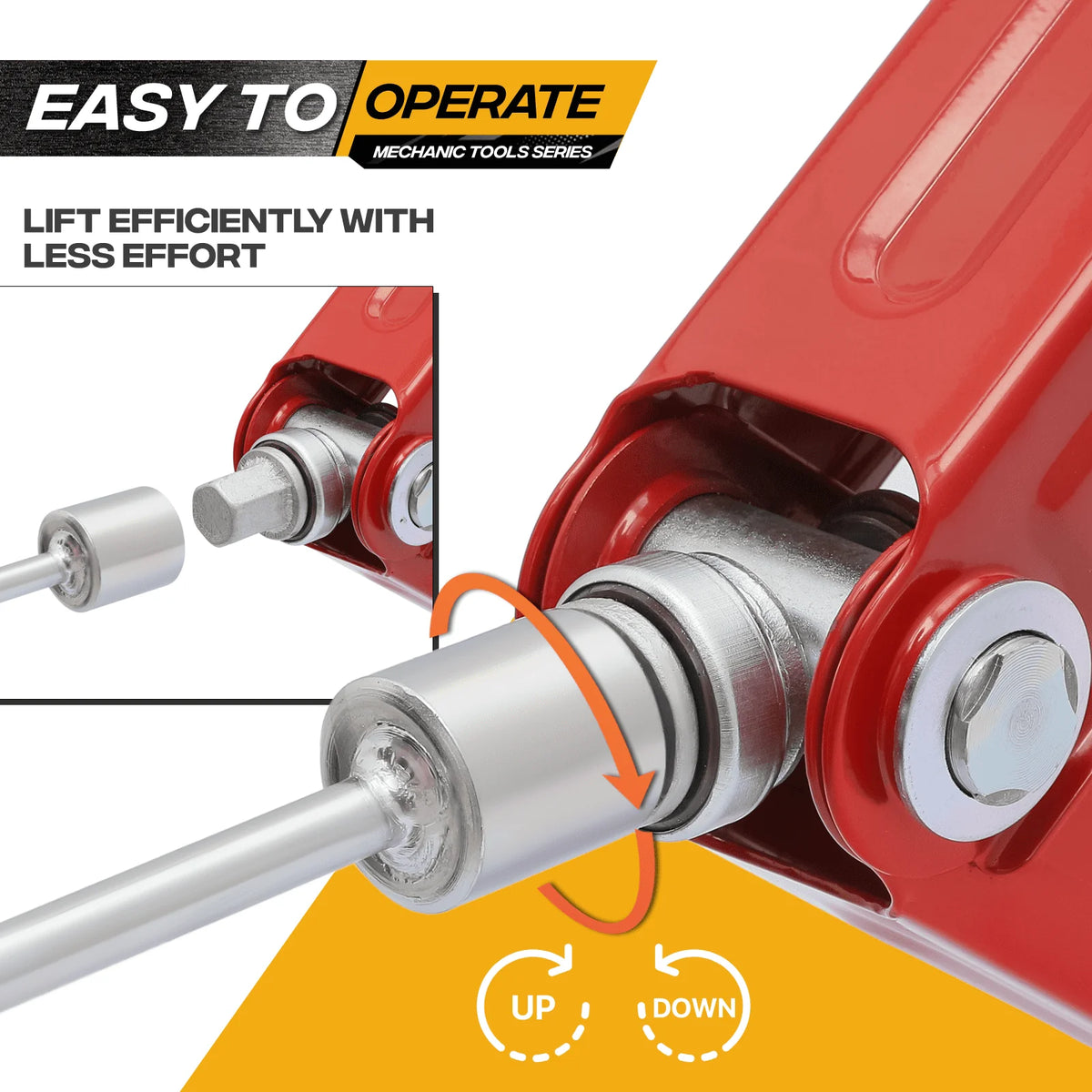Magshion Set of 4 Heavy Duty Scissor Jack, 2.5 Ton 5000lbs Car Jack Tire Repair Tools Kit, RV Trailer Stabilizer Leveling Scissor Jacks with Handle, Red