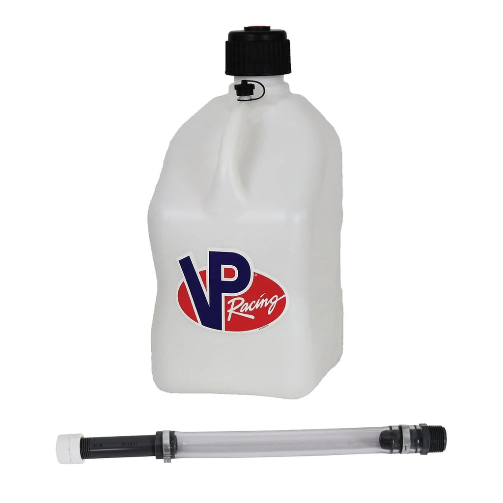 VP Racing Fuels Motorsport 5.5 Gal Utility Jug w/ 14 Hose, White (4 Pack)