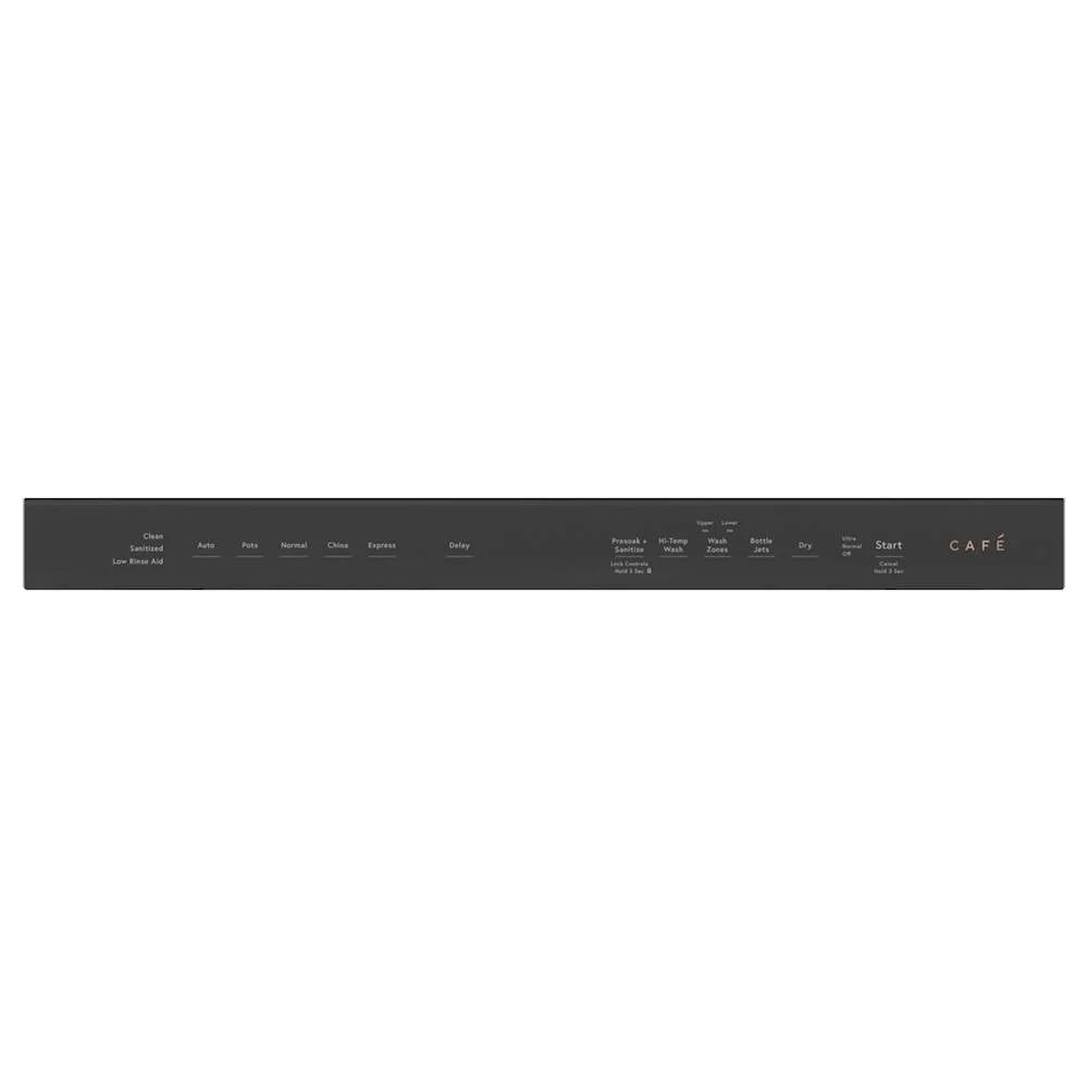 Café - Modern Glass Top Control Built-In Dishwasher with Stainless Steel Tub, 3rd Rack, 45dBA - Platinum glass