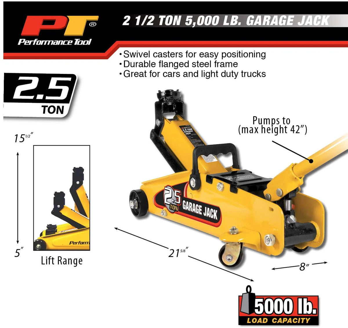 Performance Tool W1640 2.5 Ton Jack