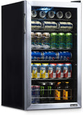 126-Can Beverage Refrigerator Cooler with Glass Door