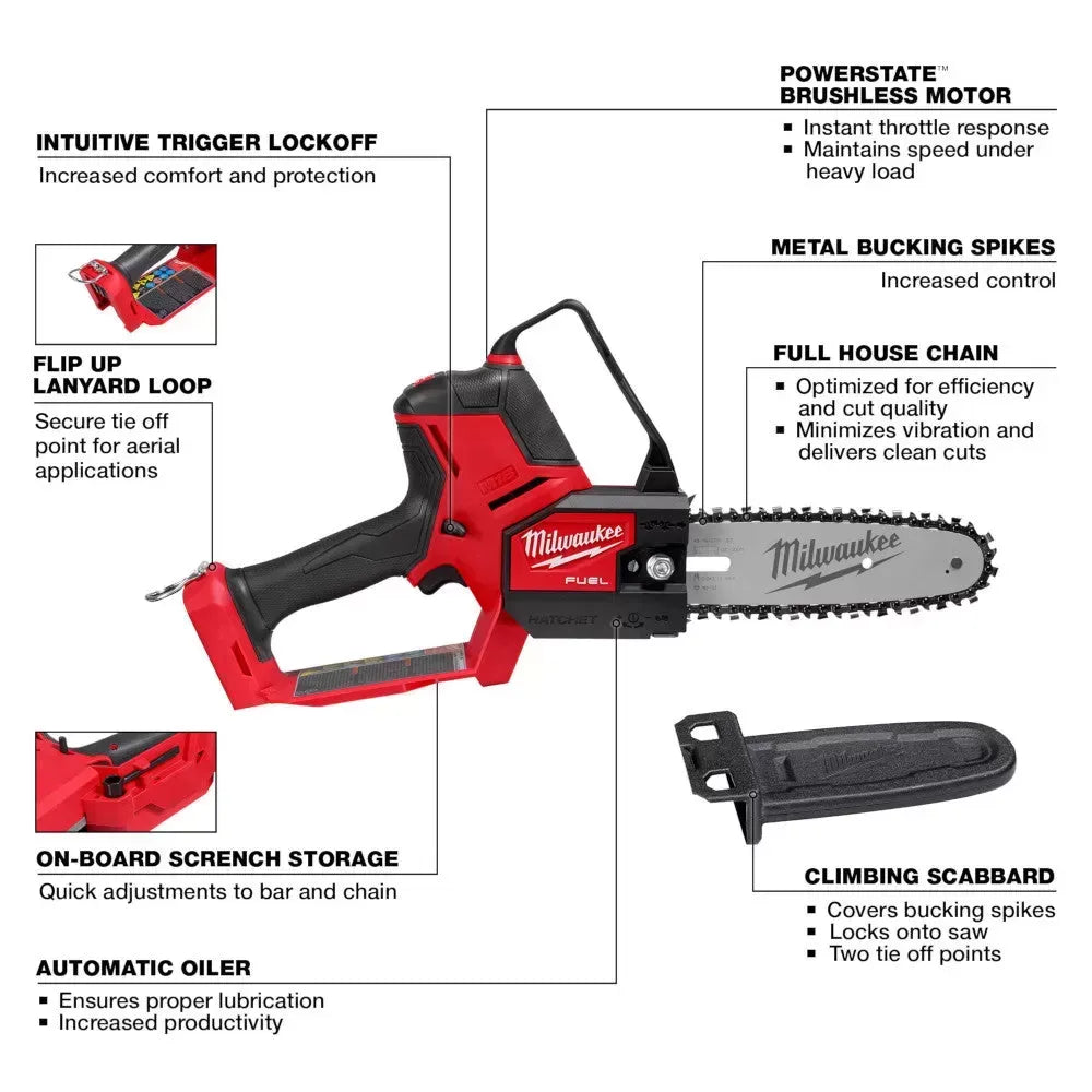 Milwaukee 3004-20 M18 FUEL 18V HATCHET 8 Cordless Pruning Saw - Bare Tool