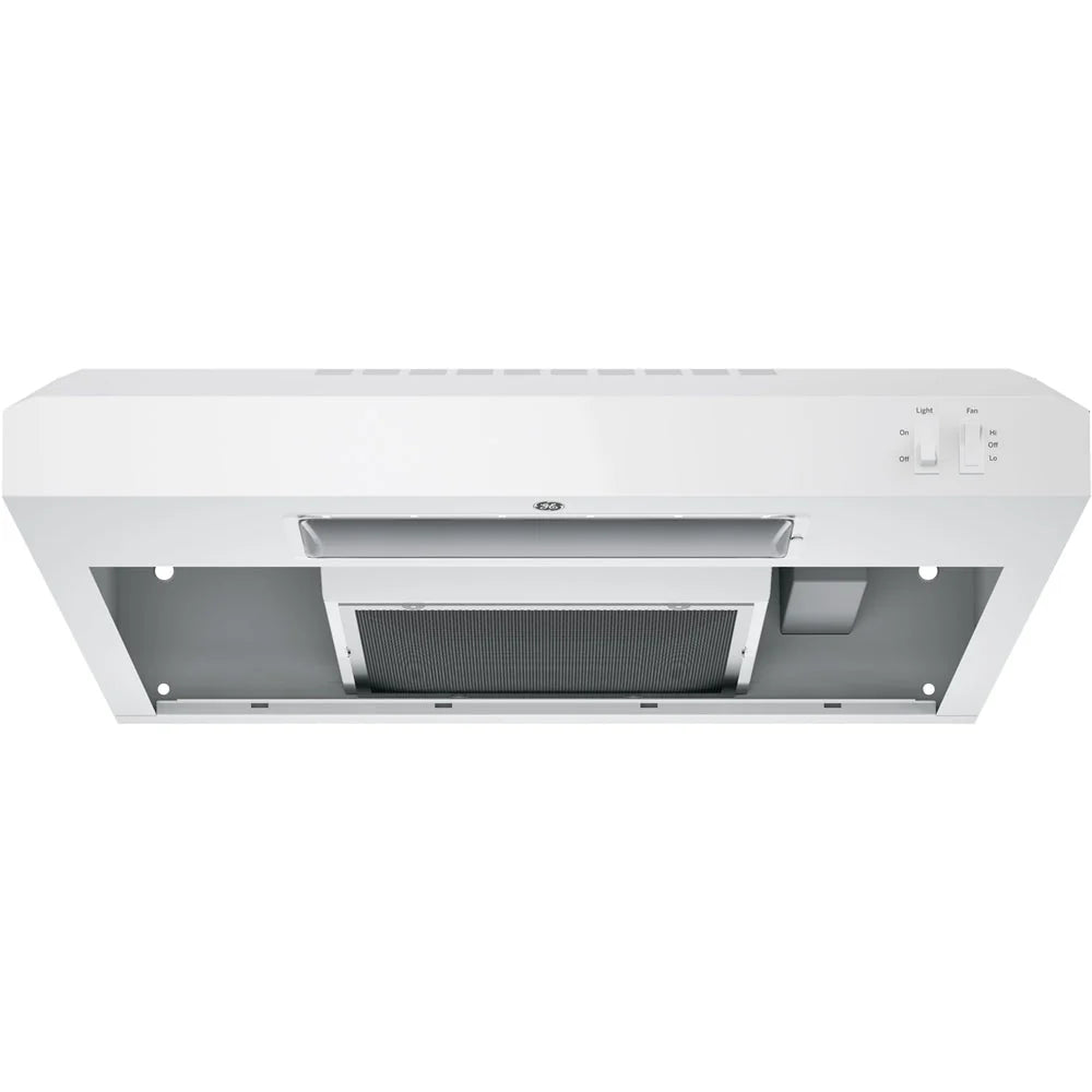 GE - 24 Convertible Range Hood - White on white