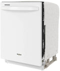 Whirlpool - 24 Top Control Built-In Dishwasher with Stainless Steel Tub, Large Capacity, 3rd Rack, 47 dBA - White