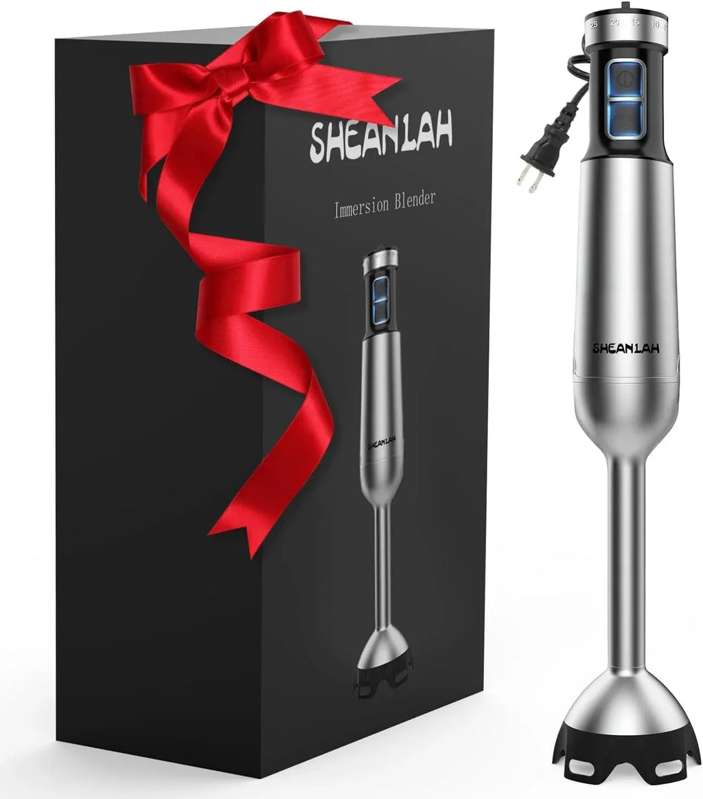 1000W Powerful Immersion Blender handheld, New Update Hand Blender with 25-Speed, Scratch-Resistant Corded Hand Mixer with Heavy-Duty Copper Brushless Motor and Gift Box