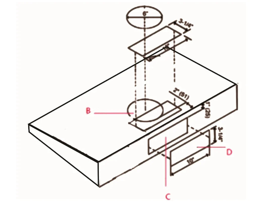 Rear Vent --- LiveTech Stainless Steel 30 Under Cabinet Range Hood 800 CFM