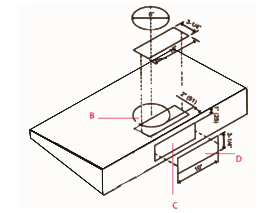 Rear Vent --- LiveTech Stainless Steel 30 Under Cabinet Range Hood 800 CFM