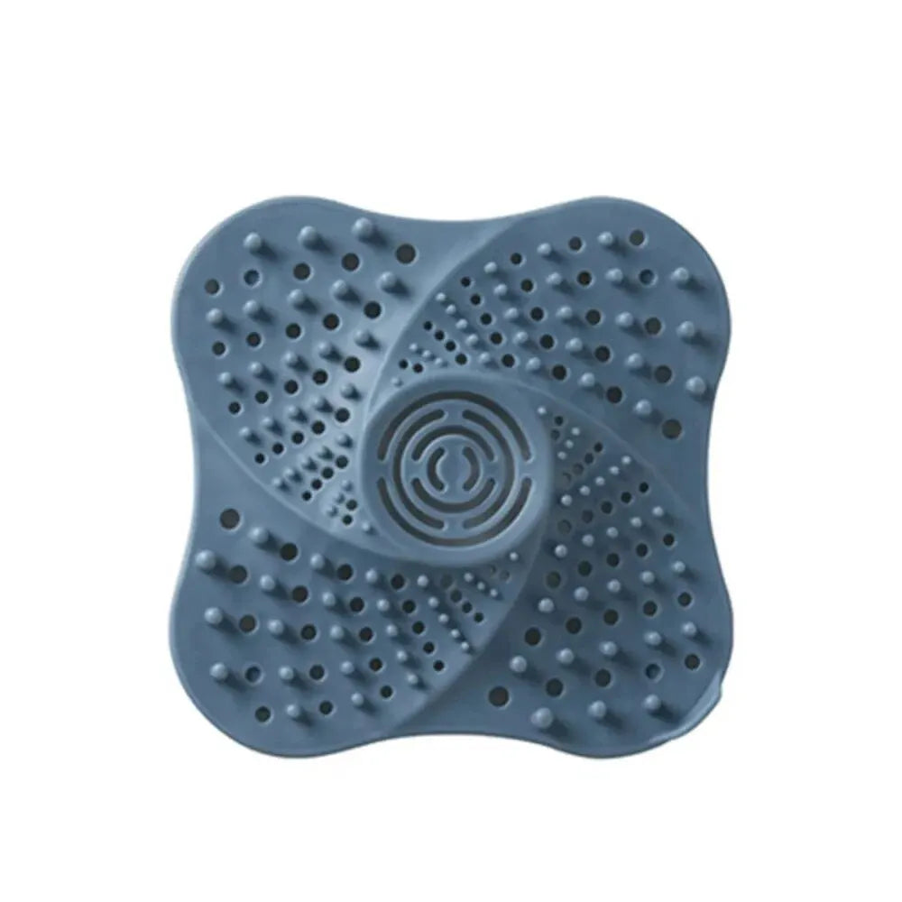 Drain Hair Catcher with Spiral Ridges and Suction Cup Anchors, Lift  Handle