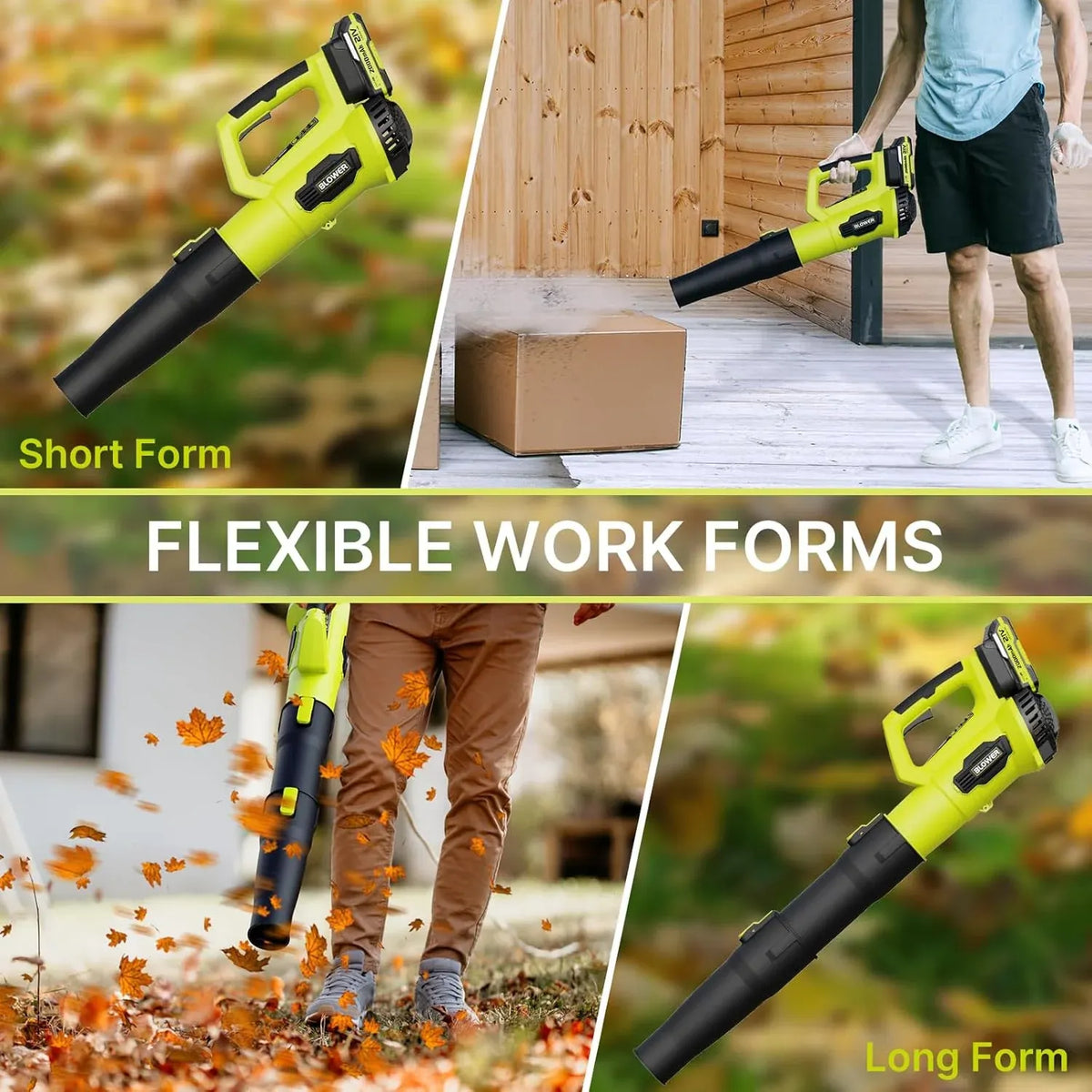 Leaf Blower, 21V Electric Cordless Blower, 2 X 2.0Ah Batteries and Charger Included, Lightweight Leaf Blower for Patio Cleaning, Lawn Care, Blowing Leaves and Dust, etc.
