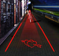 Bike Laser Light with Lane Projection and Handlebar Mount, 8-Hour Battery