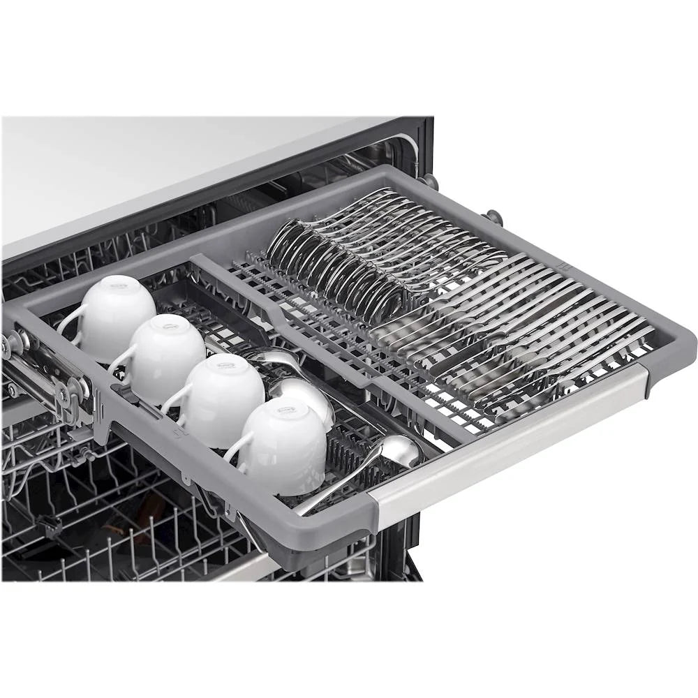 LG - 24 Top Control Built-In Smart WiFi-Enabled Dishwasher with Steam, 3rd Rack and Stainless Steel Tub - Black stainless steel