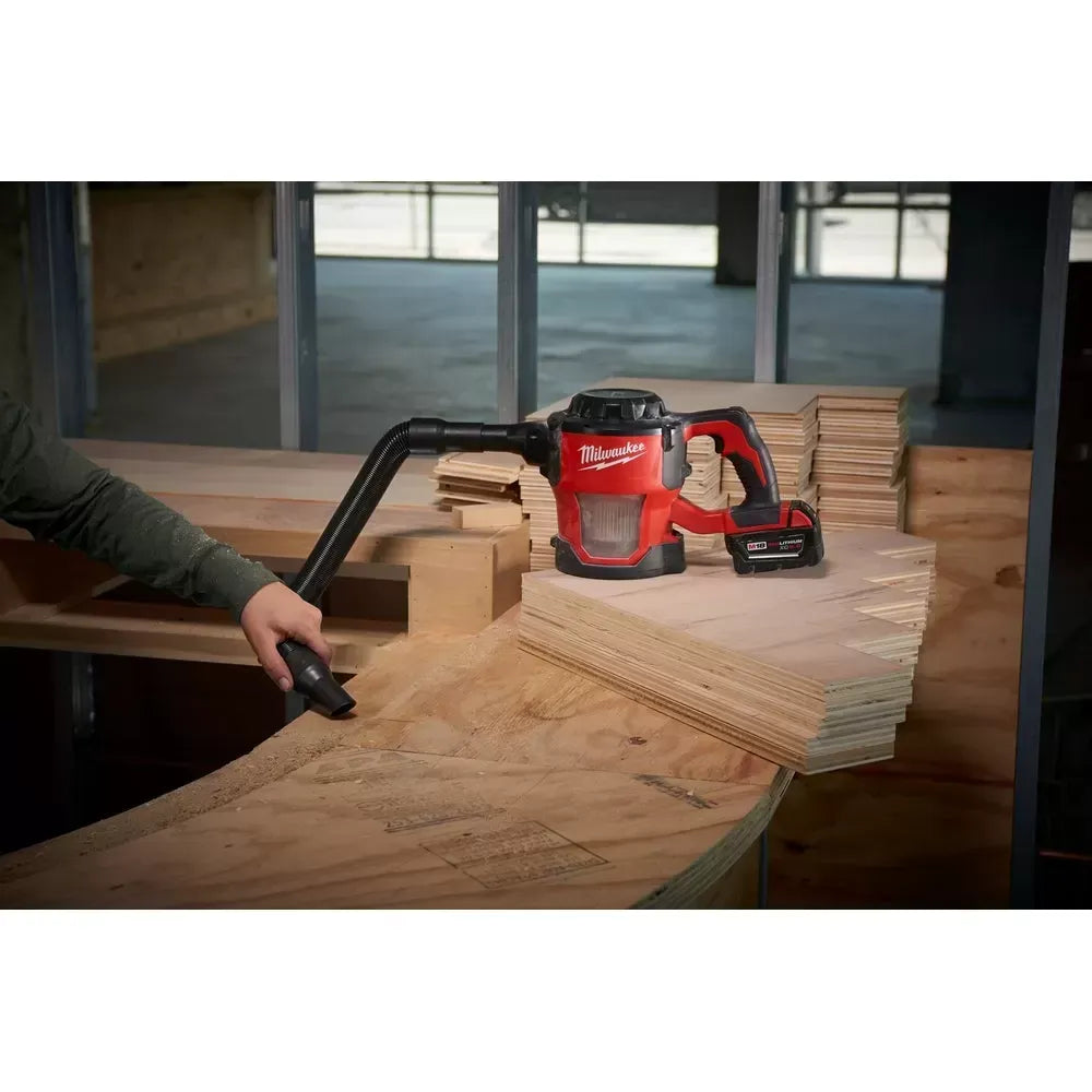 Milwaukee 0882-20 M18 18V Lithium-ion Cordless Compact Vacuum - Bare Tool