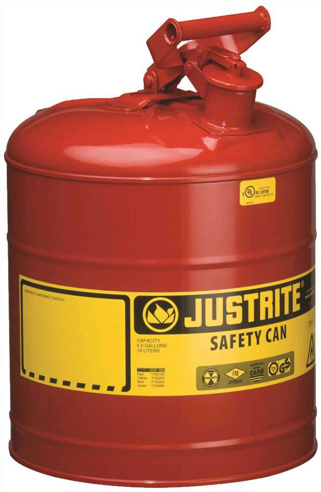 Justrite 7150100 5G/19L SAFE CAN RED