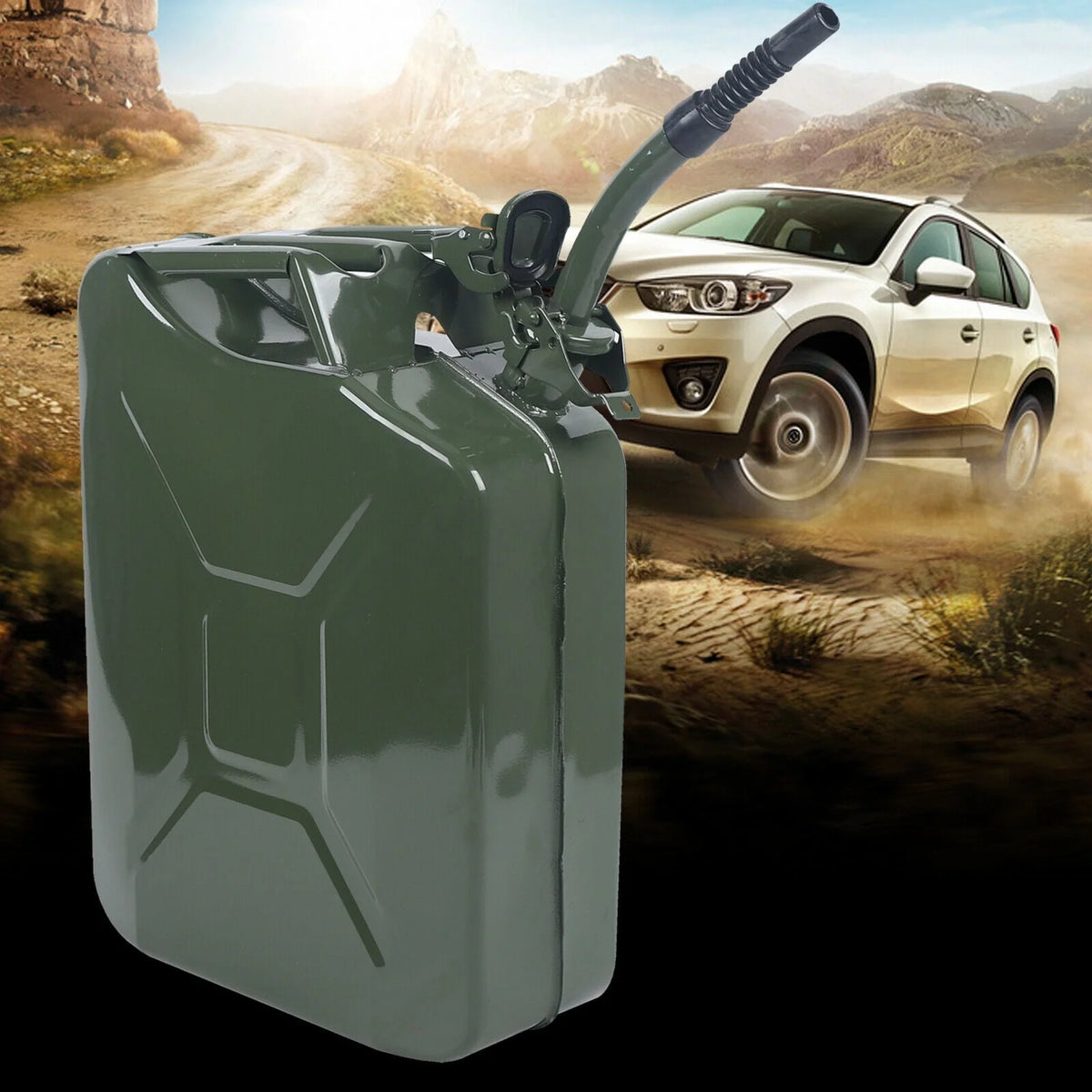 5 Gallon Metal Gas Can Fuel Container Gasoline Refill Tank Emergency Backup Diesel
