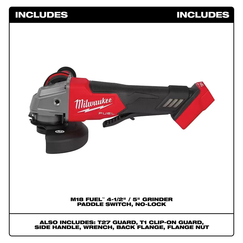 Milwaukee Pre-Sale 2880-20 M18 FUEL 4-1/2 / 5 Grinder Paddle Switch No-Lock - Bare Tool