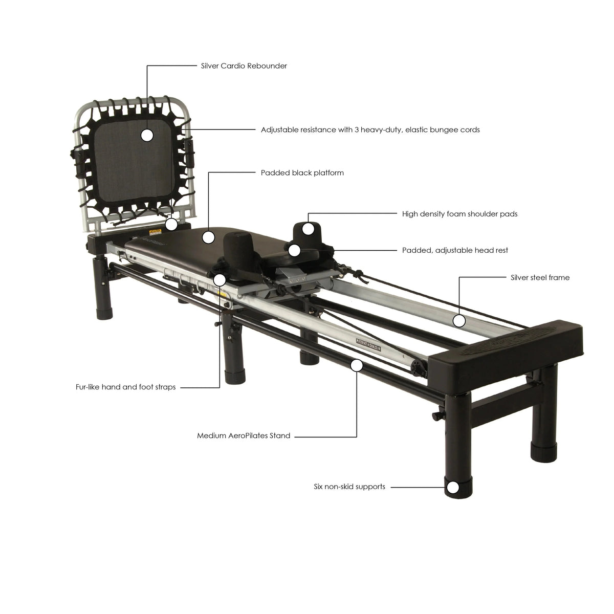 Stamina AeroPilates Reformer Whole Body Cardio Resistance Workout System