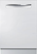 Bosch - 500 Series 24 Pocket Handle Dishwasher with Stainless Steel Tub - White