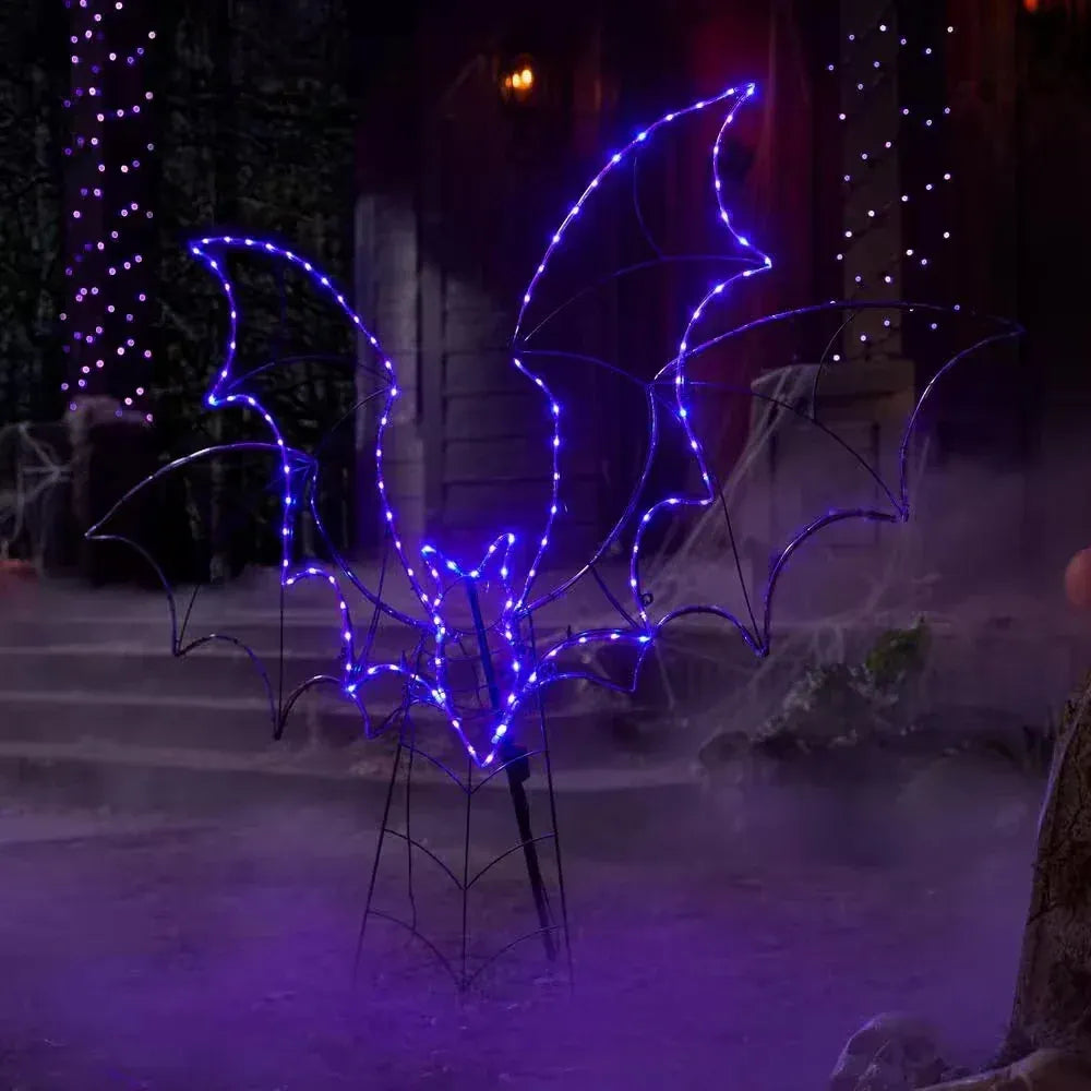 5.5 Ft Halloween Classics LED Bat Silhouette Yard Decor Outdoor Halloween Prop