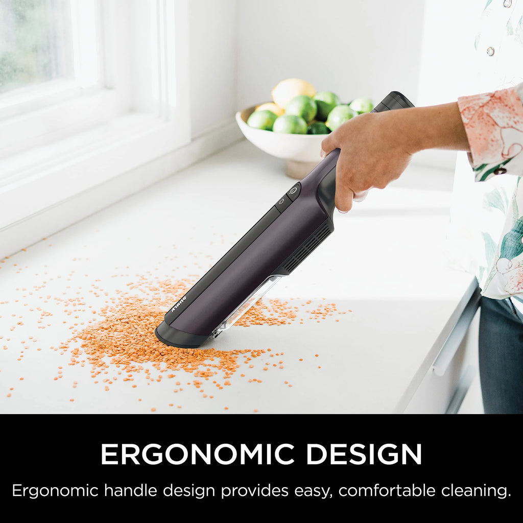 Shark WV410PR WANDVAC Cordless Hand Vacuum, Ultra-Lightweight & Portable with Powerful Suction & Tools for Pets, Designed for Car & Home, Violet