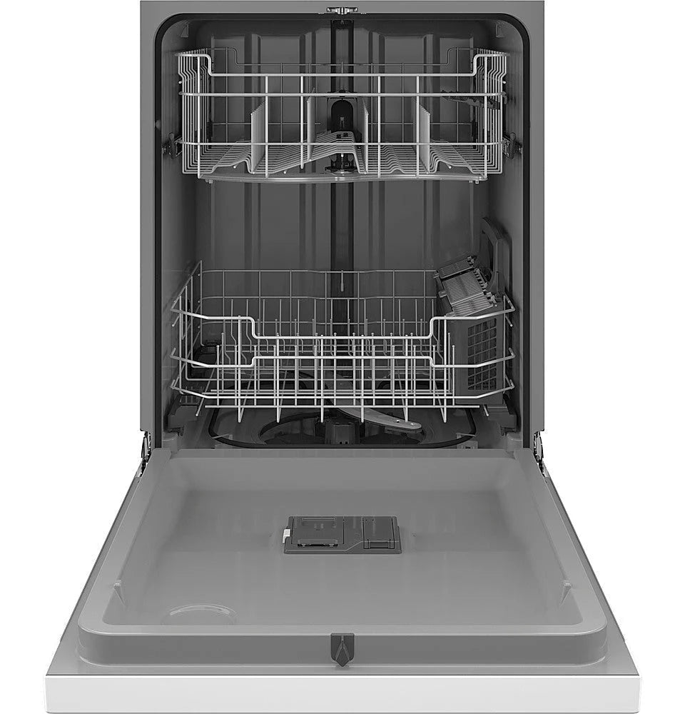 GE - Front Control Built-In Dishwasher, 52 dBA - White