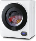 BLACK+DECKER 7.0 Cu. Ft. Front Load Dryer, Clothes Dryer with LED Display and Dial Control, 5 Senor and Manual Dry Selections, Wrinkle Care, 240V, BLD67ME, White