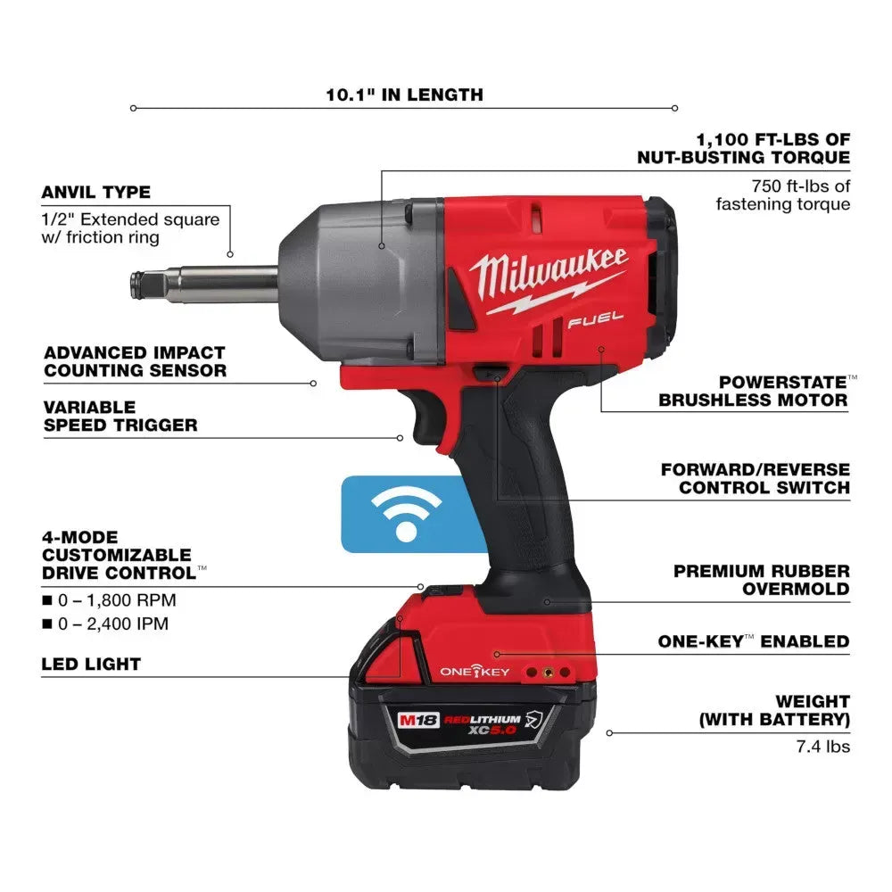 Milwaukee Pre-Sale 2769-22R M18 FUEL 18V 1/2 ONE-KEY Controlled Torque Impact Wrench Kit