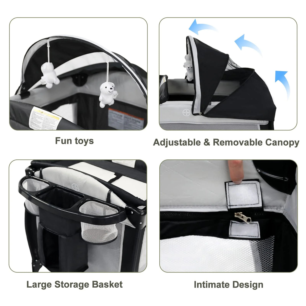 Kinder King Portable Bassinet Adjustable