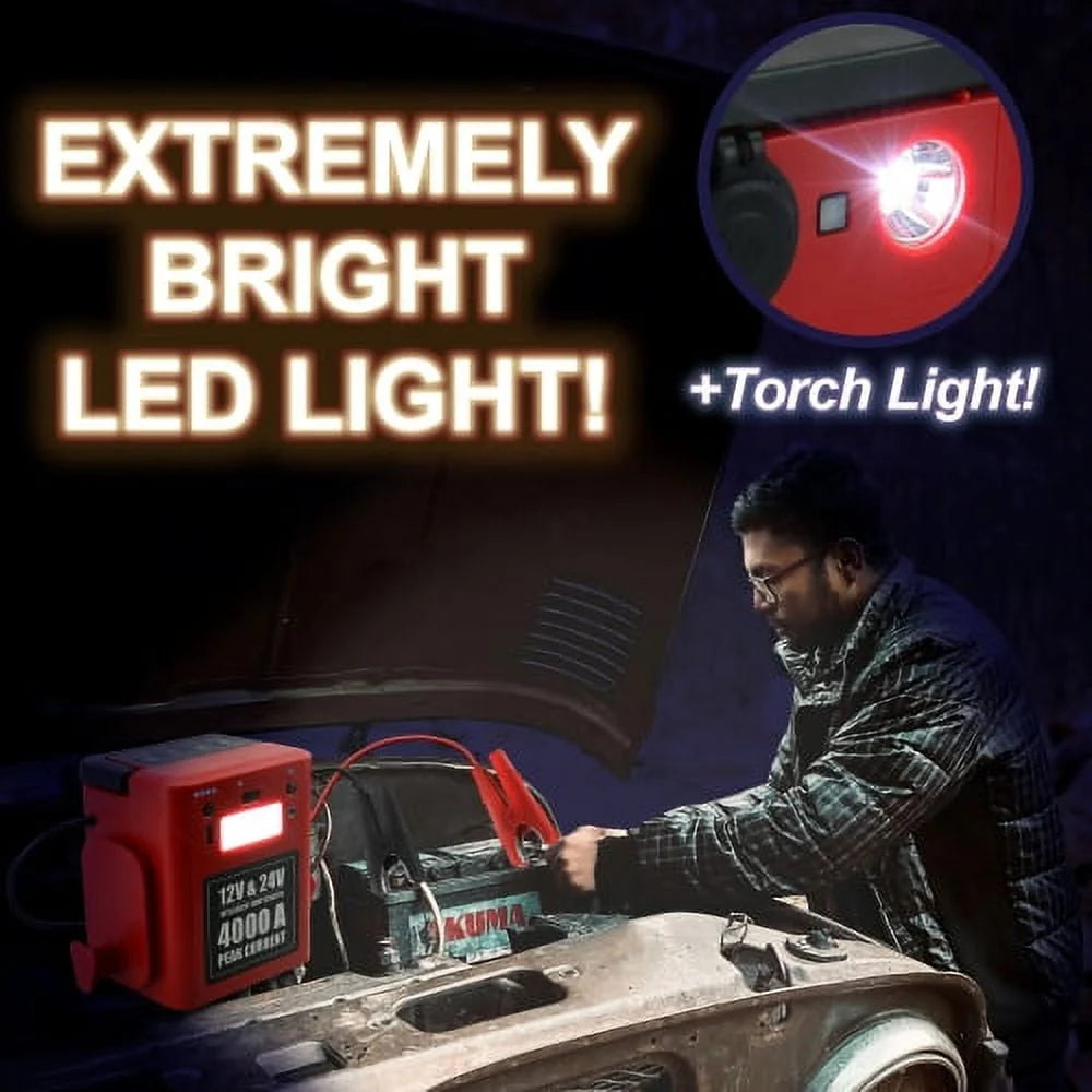 Banshee 1600A 12V / 24V Lithium Car Jump Starter